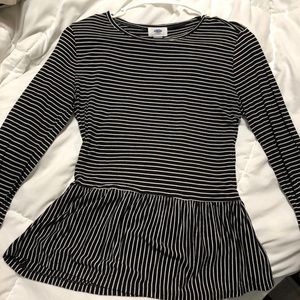 Old navy striped peplum shirt